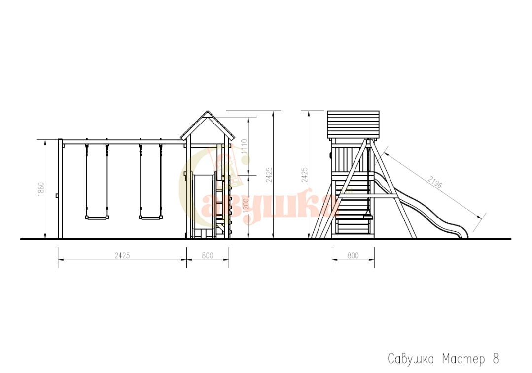 Детская площадка Савушка Мастер 8 - 4 сезона
